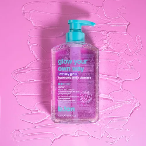 Vista 4 de b.tan Dark Clear - Gel Autobronceador Brilla a Tu Manera, Brillo Sutil - Gel de Bronceado Sin Sol Resistente a la Transferencia, Bronce Más Oscuro