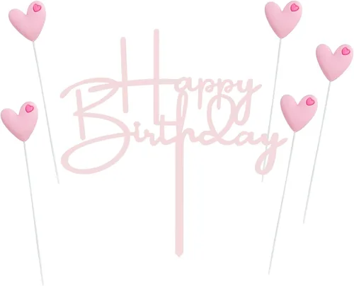 Vista 13 de Set de 1 decoración de pastel de cumpleaños de acrílico negro, 5 piezas de decoración de pastel de estrella plateada para cupcakes (Negro 1)