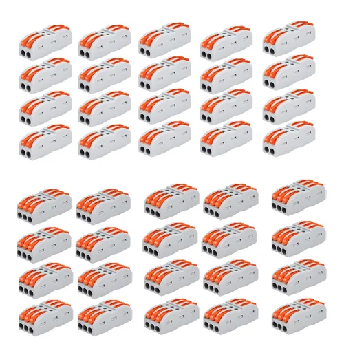 Vista 12 de NineLeaf 10 PCS Conectores de Cable de Conexión Rápida, Conector de Cableado Rápido de 2 Entradas 4 Salidas, Conectores Eléctricos Compactos