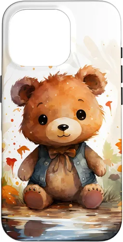 Vista 15 de Funda de oso de peluche con chaleco para iPhone 17