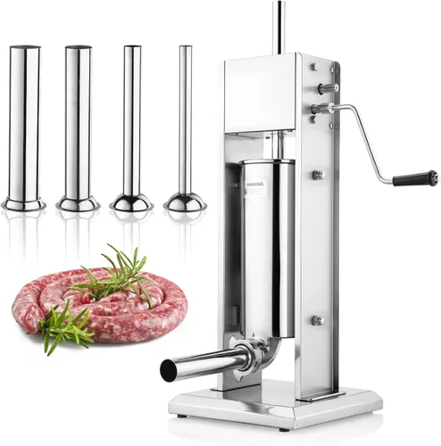 Relleno manual de salchichas, máquina de llenado de salchichas vertical, máquina de llenado de carne de acero inoxidable 304 de grado alimenticio