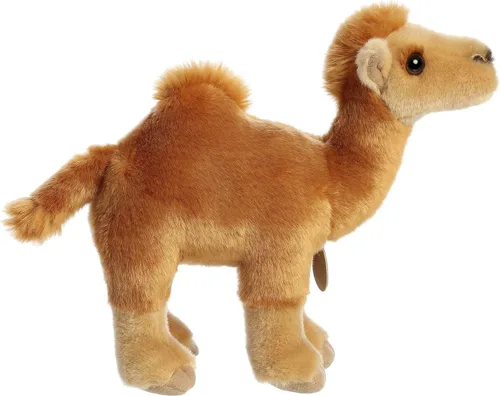 Vista 3 de Aurora® Adorable dromedario de peluche Miyoni®, detalle realista, compañía entrañable, marrón, 11 pulgadas