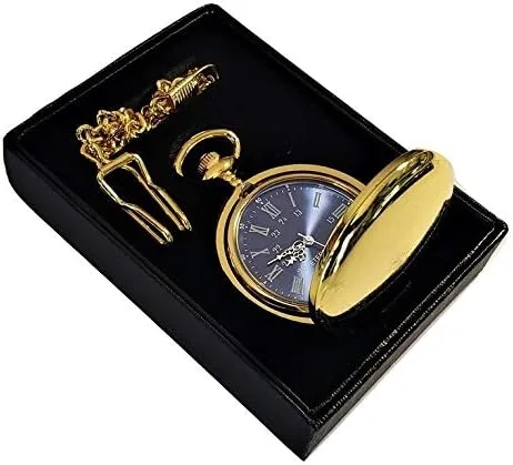 Vista 2 de Reloj de bolsillo personalizado, reloj de bolsillo personalizado grabado como regalo. Incluye caja, cadena de acero inoxidable y grabado.