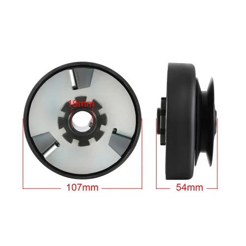 Vista 3 de Twilight Garage Correa de embrague centrífuga con polea orificio de 3/4" para Go Kart Mini Bicicletas