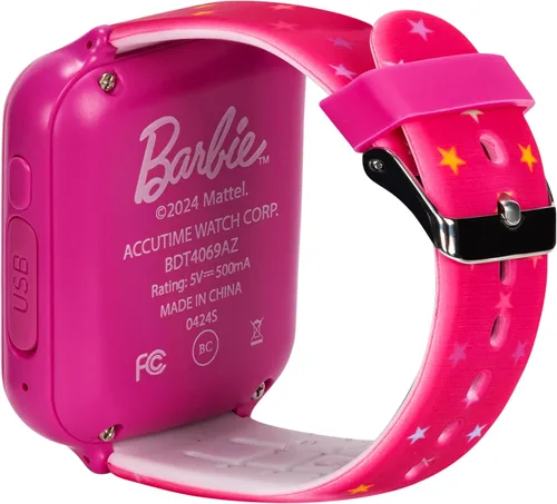 Vista 7 de Barbie - Reloj inteligente para niños, pantalla táctil interactiva con juegos, cámara selfie, rastreador de pasos, alarma y elegante correa