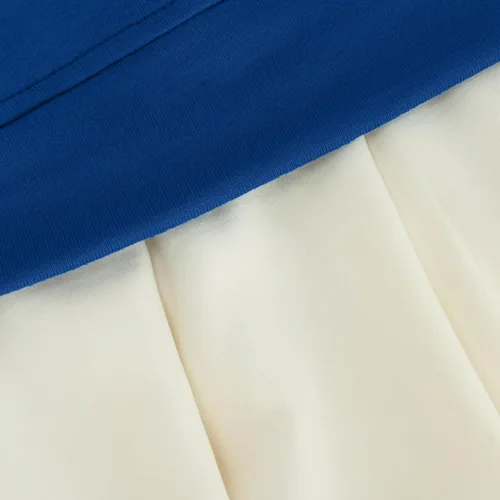 Vista 7 de Vestido tipo sudadera con hombros caídos para mujer, de gran tamaño, plisado, holgado, manga larga, minivestido sin botones