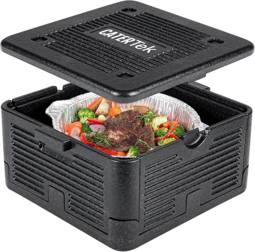 Restaurantware -Cater Tek - Caja caliente de catering de 14 cuartos de galón, 1 bandeja portadora de alimentos aislada de carga superior - Capacidad