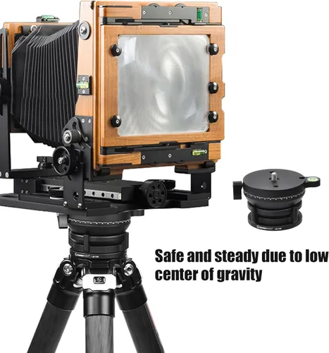 Vista 3 de SUNWAYFOTO LB-75R 360 Base de nivelación panorámica Cabezal de trípode 33 lbs (15kg) Capacidad de carga
