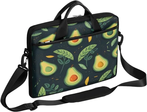 Laptop Shoulder Bag for Men Women Cow Print Sunflower Slim Briefcase Messenger Bag Waterproof Laptop Bag Carrying Case