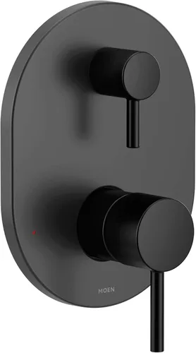 Vista 8 de Moen Align Moldura de ducha de 2 manijas de oro cepillado M-CORE Serie 3 con válvula de transferencia integrada, requiere válvula, UT3290BG