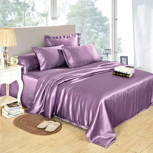 Vista 8 de LilySilk Sábanas de seda de morera de 4 piezas, 19 sábanas de seda Momme, 1 sábana encimera, 1 sábana bajera y 2 fundas de almohada de seda Oxford