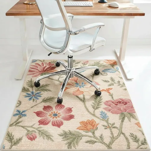 Vista 23 de Tapete para silla de oficina de 30 x 48 pulgadas para suelo de baldosas de madera dura, protector de alfombra debajo del escritorio para silla