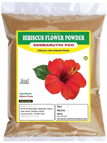 Generic Polvo de flor de hibisco | Sembaruthi Poo Powder | Flor de hibisco rosasinensis -3.53 oz