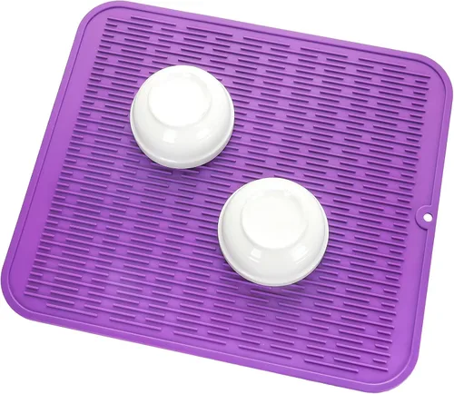 Vista 244 de MicoYang Alfombrilla de Silicona para Secar Platos de Múltiples Usos, Fácil de Limpiar, Ecológica, Alfombrilla de Silicona Resistente al Calor