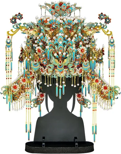 Vista 9 de Piececool Kit de modelos de rompecabezas asiáticos de metal 3D, kit de construcción de metal Coronet Garuda para adultos, rompecabezas