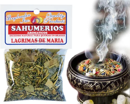 1 pieza Mary's TARS-LAGRIMAS DE Maria Mezcla de incienso herbario SAHUMERIO ESPIRITUAL DE HIERBAS para quemar sobre carbón vegetal