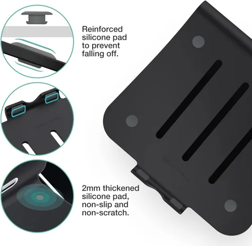 Vista 4 de Soporte para portátil de aluminio con ventilación térmica para MacBook Air/Pro, Dell, HP, Lenovo, Microsoft Surface, Samsung de 11 a 16 pulgadas