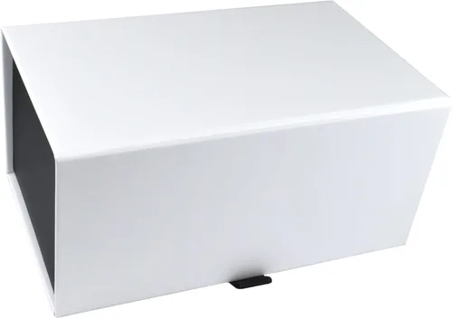 Vista 37 de PACK2PACK Caja de regalo plegable de lujo con cinta extraíble, caja plegable con cierre magnético, bodas, despedidas de soltera, regalos Negro/Blanco