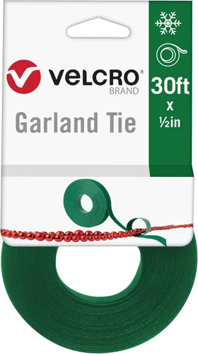 Bridas para cables de la marca VELCRO o lazos de guirnalda navideña | Cuelga guirnaldas, luces o coronas | para barandilla, barandillas, escaleras o