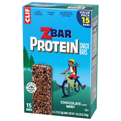 Vista 12 de Zbar Protein - Barritas crujientes con sabor a chocolate y menta, hechas con avena orgánica, sin OMG, 0.18 onzas de proteína, barras de proteínas
