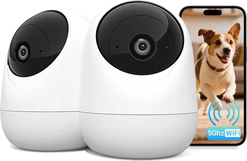 Vista 9 de 2K Security Indoor Camera for Baby Monitor 5G&2.4G WiFi, Pan/Tilt Camera with Sound Detection, Motion Detection, 2-Way Audio, Siren