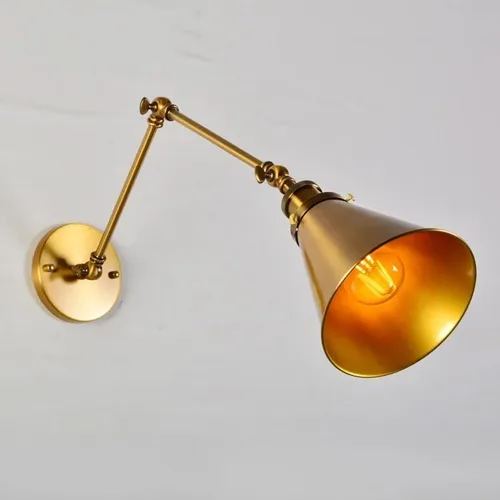 LED Wall Sconce Nordic Gold Folding Lamp Retro Industrial Home Decor Restaurant Coffee Shop Milk Study Light