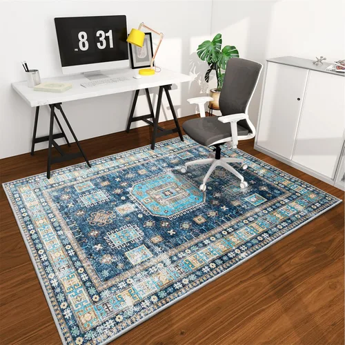 Vista 18 de Tapete para silla de oficina para suelo de madera dura, 48"x36" tapete protector de escritorio de computadora de fácil deslizamiento para silla