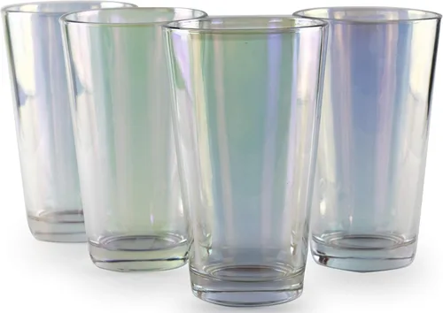 Vista 10 de Circleware 40170 Cosmo - Juego de 4 vasos altos de base pesada, vasos para bebidas de té helado, cristalería para agua, jugo, cerveza y decoración