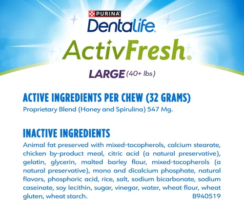 Vista 5 de DentaLife ActivFresh - Masticables para perros grandes de 40 libras en adelante, masticables dentales para refrescar el aliento, sabor a pollo, 24.1