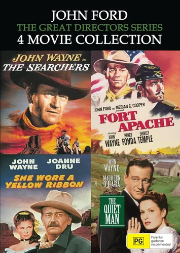 4 Movies - The Searchers Fort Apache She Wore A Yellow Ribbon The Quiet Man - John Ford & John Wayne Collection - DVD Set