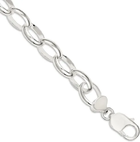 Vista 9 de Pulsera de cadena Rolo de plata de ley 925, joyería fina para mujer, regalos para ella, Plata Esterlina