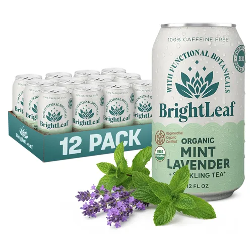 Vista 13 de BrightLeaf Regenerative Organic Sparkling Chamomile Lavender Tea – Cero azúcar y cero calorías – Bebida de té verde orgánico – Ingredientes que