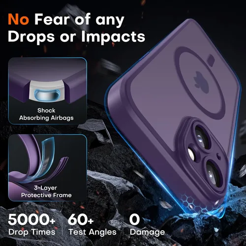 Vista 380 de TOCOL Funda para iPhone 11, compatible con Magsafe, protección completa de cámara, imanes integrados, protección contra caídas, funda translúcida