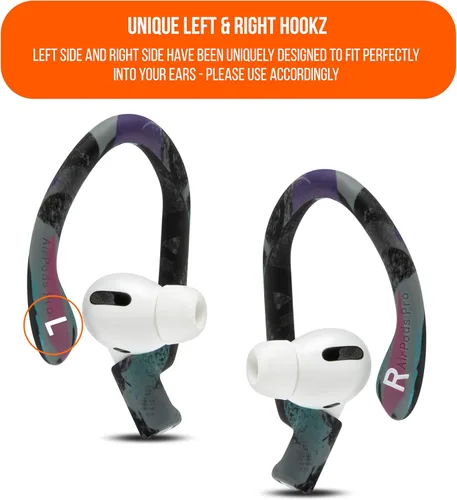 Vista 7 de WC HookZ Pro 3 - Ganchos ajustables para las orejas compatibles con AirPods Pro 3 de Wicked Cojines, núcleo maleable para un ajuste personalizado