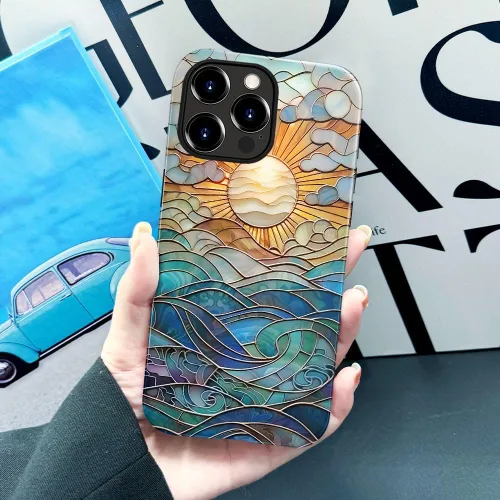 Vista 5 de Funda TnXee Compatible con iPhone 11, Funda Híbrida Brillante de 2 Capas para Prevenir Caídas para Niñas y Niños, Aspecto Bonito con Flores Salvajes