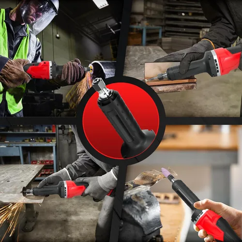 Vista 7 de Cordless Die Grinder for Milwaukee 18V Battery, Brushless Die Grinder, 1/4" Chuck, 25000RPM Power Motor for Grinding,Rust Removal,Polishing,Deburring