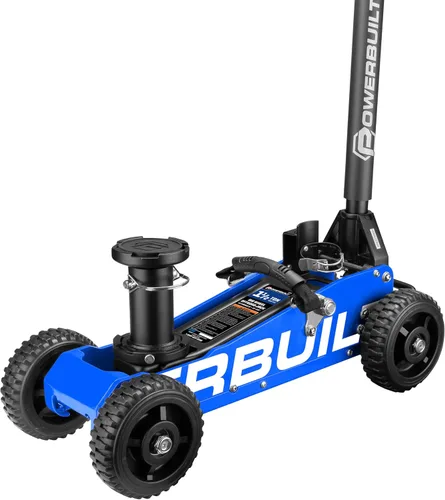 Vista 14 de Powerbuilt Gato de garaje de triple elevación de 3000 libras, vehículo resistente, camión, automóvil, motocicleta, elevación de transmisión