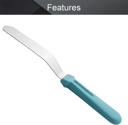 Vista 3 de Utoolmart Espátula de glaseado doblada de 6 pulgadas, cuchillas de acero inoxidable en ángulo para hornear, decoración de tartas, espátulas