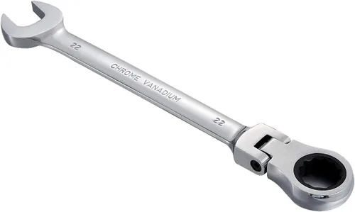 Vista 22 de KATUR Juego de llaves de trinquete de 0.945 in con cabezal giratorio flexible, llave combinada de trinquete, herramienta métrica de acero al cromo