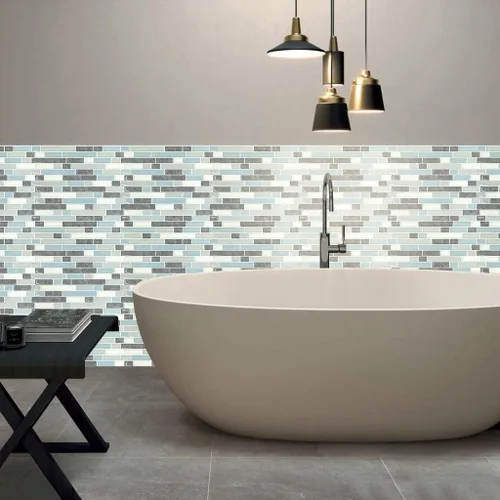 Vista 6 de STICKGOO Azulejos Adhesivos de Diseño Más Grueso para Despegar y Pegar, 12"×12" Protector contra Salpicaduras para Cocina, Azulejos Autoadhesivos