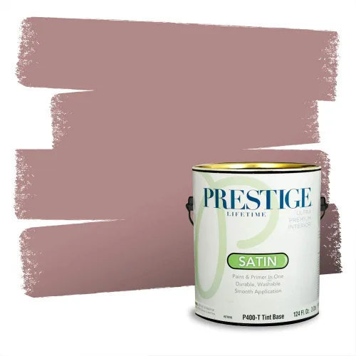 Vista 347 de Prestige Paints Pintura exterior e imprimación en uno, 1 galón, plano, coincidencia comparable de Valspar* Amber Rose*