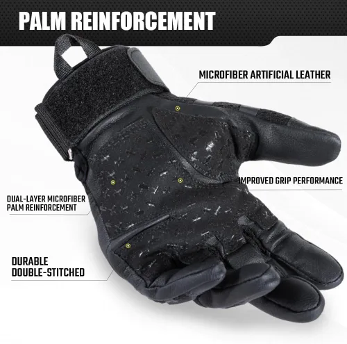 Vista 8 de WTACTFUL Guantes tácticos de protección de goma para hombres con pantalla táctil para airsoft, motocicleta, caza, exterior
