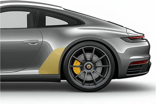 Vista 7 de Adhesivos de vinilo para guardabarros laterales con chip de roca lateral compatibles con Porsche 911 996 997 991 992 (991, azul)