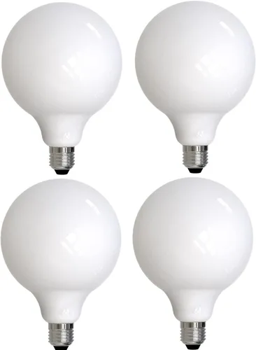 Vista 10 de Bulbrite Bombillas LED G40 de vidrio lechoso regulables de 8,5 vatios con base de tornillo medio (E26) 2700K (luz blanca cálida), 800 lúmenes