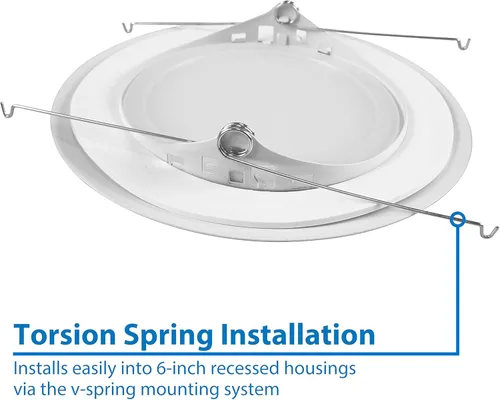 Vista 3 de NICOR Lighting Moldura de Ducha Empotrada Blanca de 6 Pulgadas con Lente Albalite (17505)