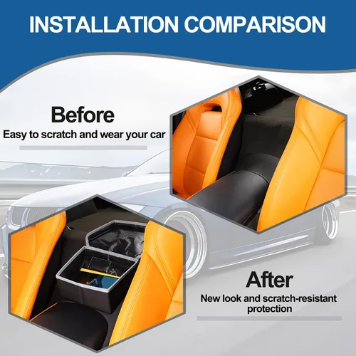 Vista 2 de Sekhyna Caja de almacenamiento de control central para automóvil compatible con Chevrolet Corvette C7 2014-2019, caja organizadora de asiento