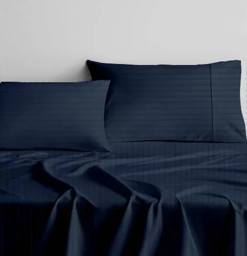 Vista 19 de Rajlinen Juego de sábanas de 4 piezas tamaño individual, juego de sábanas 100% algodón, sábanas de lujo para hotel con bolsillos profundos de hasta