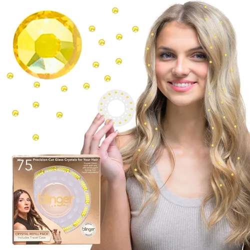 Vista 37 de blinger® Paquete de recarga de cristales brillantes – como se vio en Shark Tank 5 discos – 75 cristales de vidrio de corte preciso Accesorios