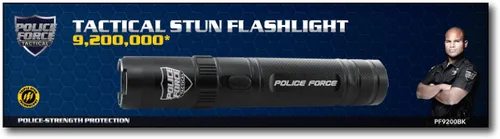 Vista 4 de Streetwise Security Police Force 9,200,000 linterna táctica con batería recargable, tecnología de triple aturdimiento y LED de 5 modos para defensa