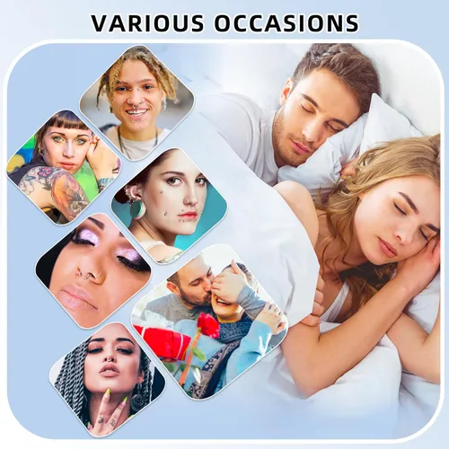 Vista 6 de TKKUY Kit de Piercing de 110 Piezas para Todos los Piercings Corporales con Herramientas de Perforación para Cejas, Nariz, Oreja, Tabique, Ombligo